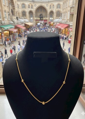 14K Altın Dorika Balık Sırtı Kolye - Görsel 2