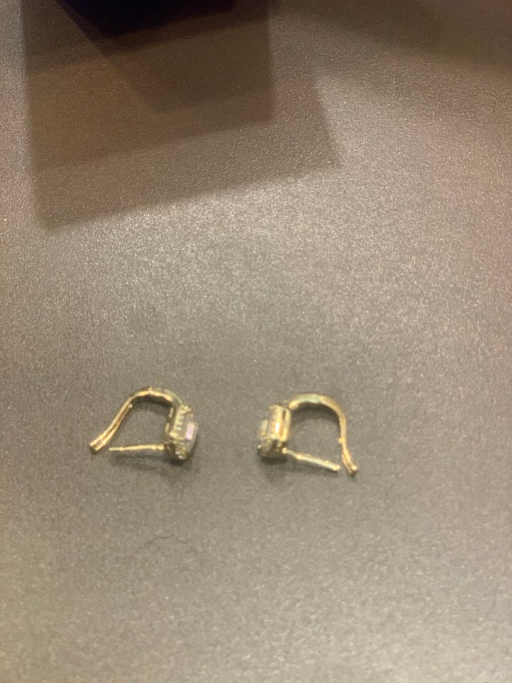 14K Altın Baget J Küpe - Görsel 2