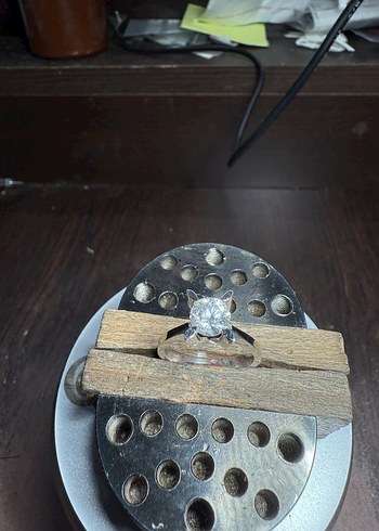 14K Atın Badem Tırnak Tektaş Yüzük - Görsel 4