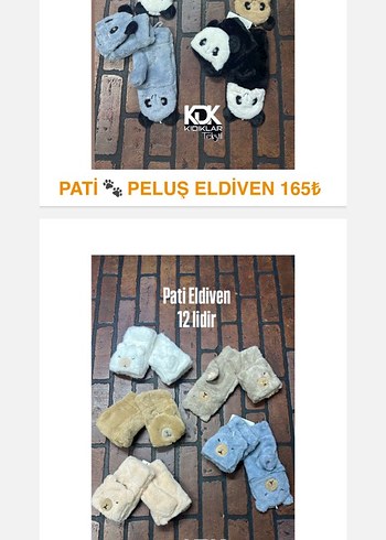 Peluş Patili Eldiven - Görsel 2