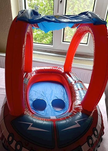 Gölgelikli bebek simidi ve deniz ayakkabısı - Görsel 2