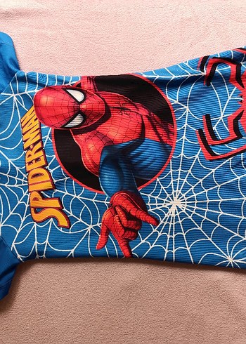 Spider-Man yarım kollu fermuarlı mayo - Görsel 2