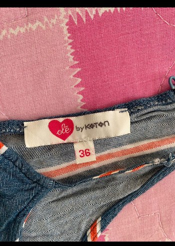 Renkli Denim Tulum - Görsel 4