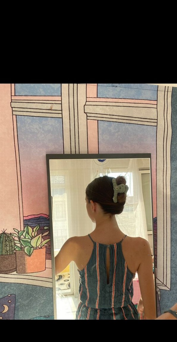 Renkli Denim Tulum - Görsel 3