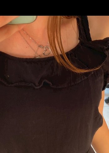 Siyah Keten Askılı Kadın Tulum - Görsel 3