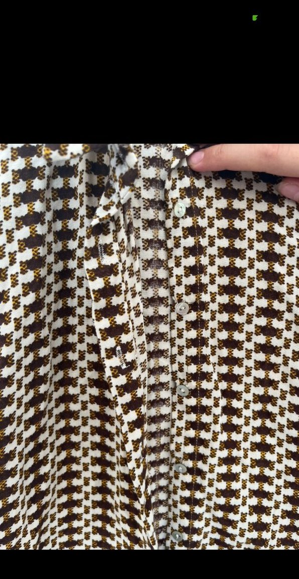 Kahverengi Mini Düğmeli Kadın Gömlek - Görsel 2