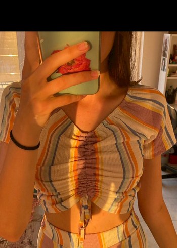 Çok Renkli Bağcıklı Mini ikili takım - Görsel 2