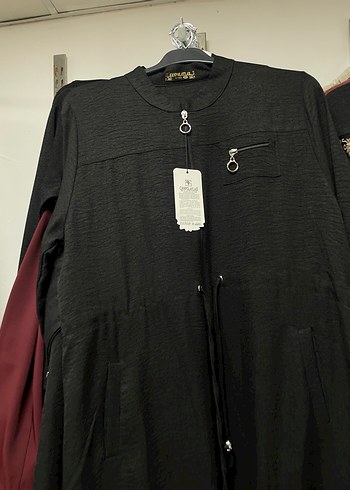 Gri Uzun Kollu Fermuarlı Nakışlı Kadın Kazak - Görsel 3