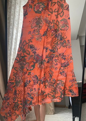 Çiçek Desenli Bohem Uzun Elbise - Görsel 3