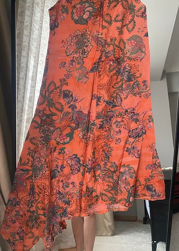 Çiçek Desenli Bohem Uzun Elbise - Görsel 4