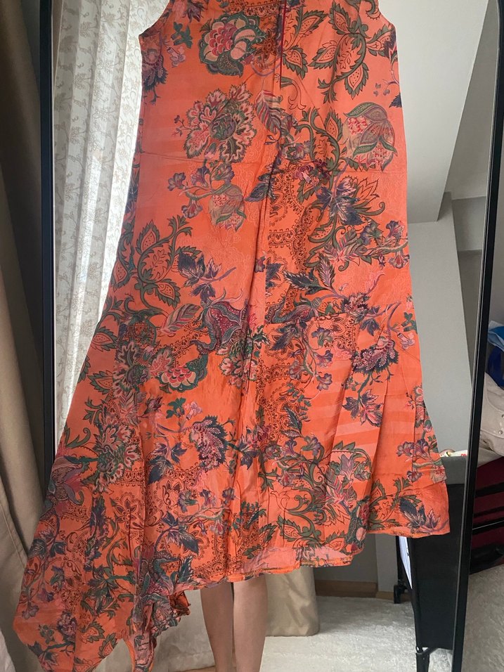 Çiçek Desenli Bohem Uzun Elbise - Görsel 3