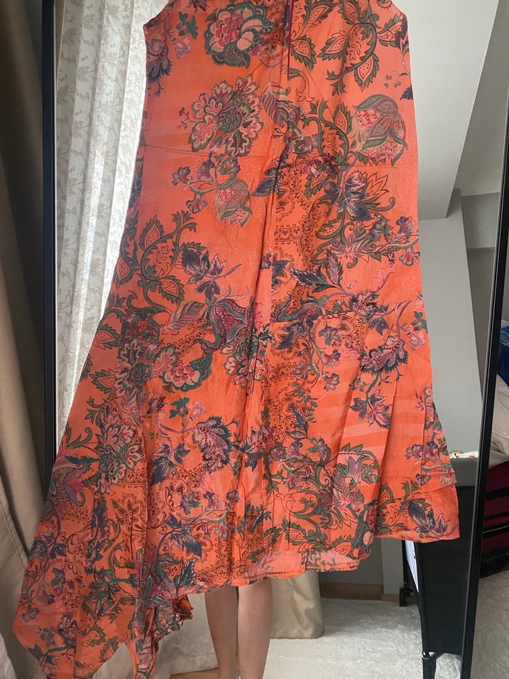 Çiçek Desenli Bohem Uzun Elbise - Görsel 4