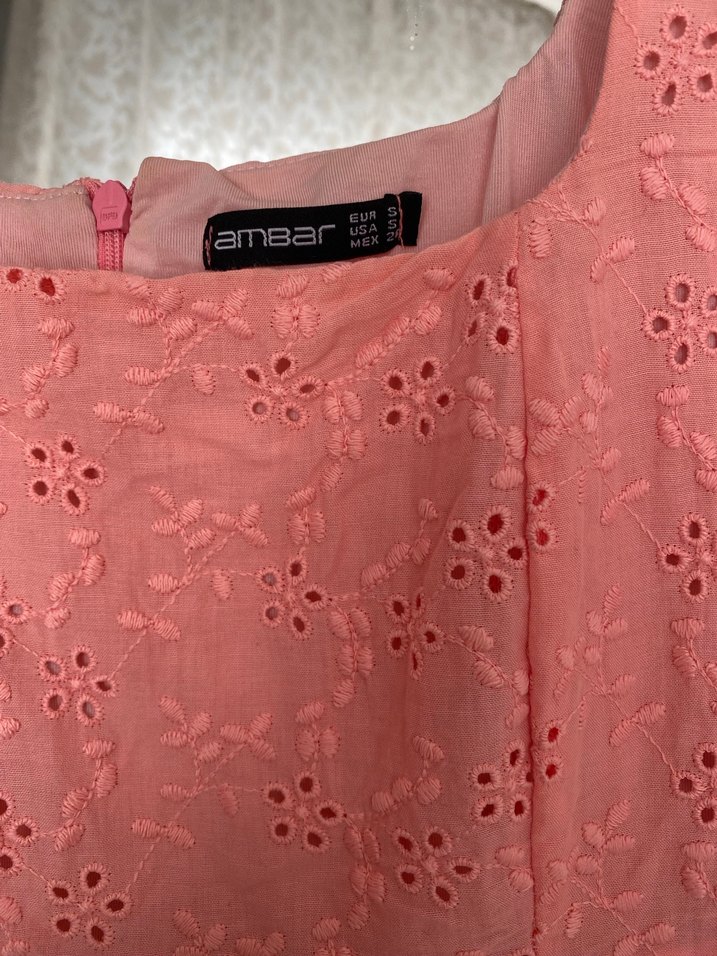 Pembe Nakışlı Bohem Midi Elbise - Görsel 5