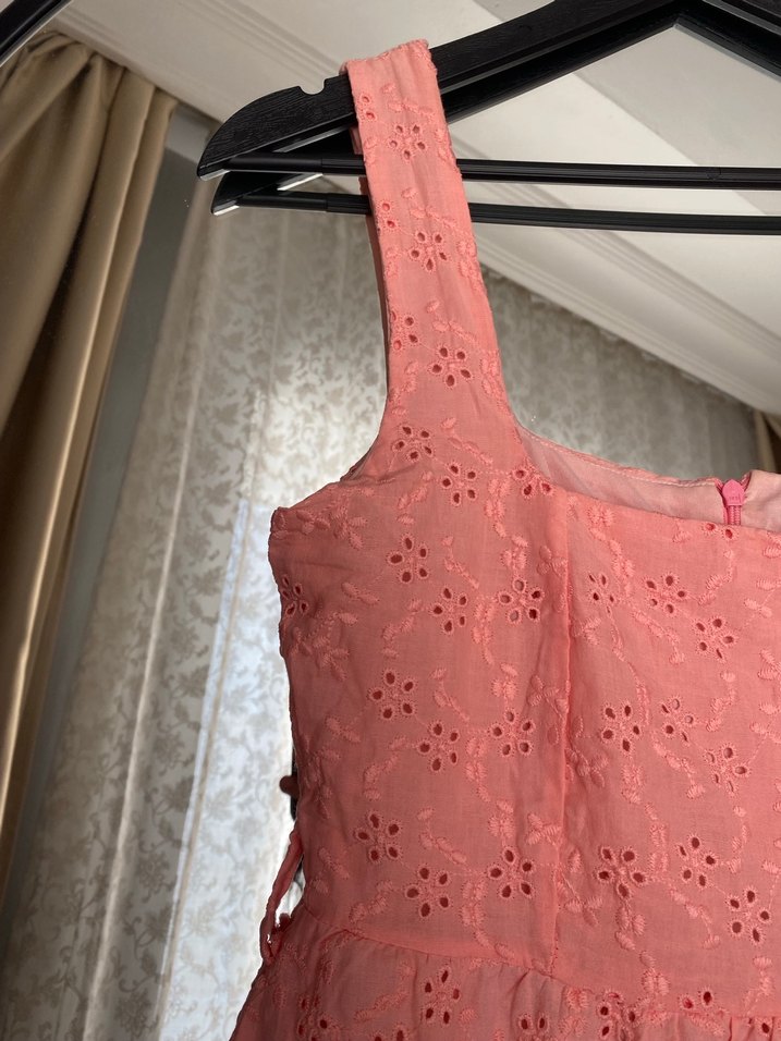 Pembe Nakışlı Bohem Midi Elbise - Görsel 3