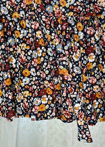 Çiçek Desenli Bohem Midi Elbise - Görsel 3