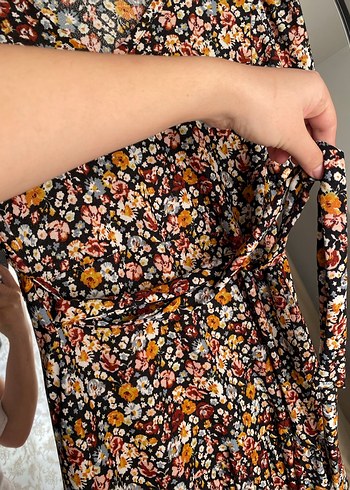 Çiçek Desenli Bohem Midi Elbise - Görsel 5