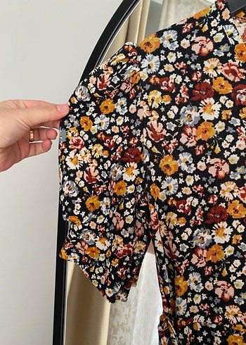 Çiçek Desenli Bohem Midi Elbise - Görsel 4