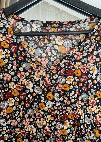 Çiçek Desenli Bohem Midi Elbise - Görsel 2