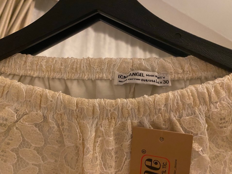 Dantelli Beyaz Bohem Mini Şort - Görsel 3