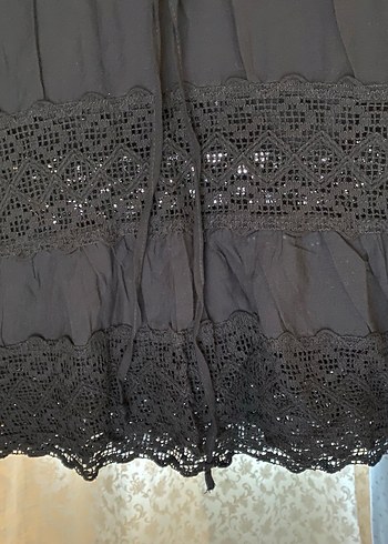 Düğmeli Siyah Bohem Hamile Bluzu - Görsel 3