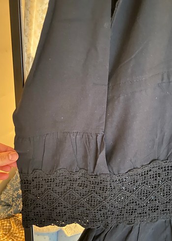 Düğmeli Siyah Bohem Hamile Bluzu - Görsel 4