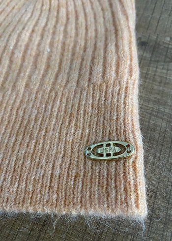 Bej İnce Örgü Kolsuz Kadın crop - Görsel 3