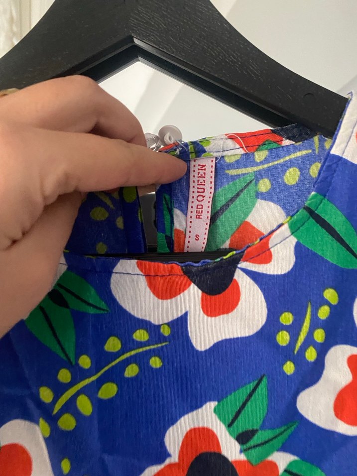 Çiçek Desenli Renkli Kız Elbisesi - Görsel 4