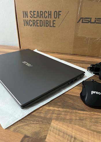 Gri Asus Laptop ve Preo Kablosuz Mouse - Görsel 3