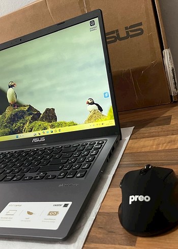 Gri Asus Laptop ve Preo Kablosuz Mouse - Görsel 5