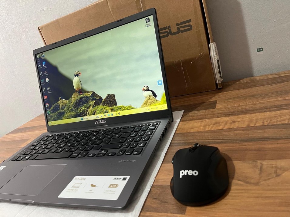 Gri Asus Laptop ve Preo Kablosuz Mouse - Görsel 5