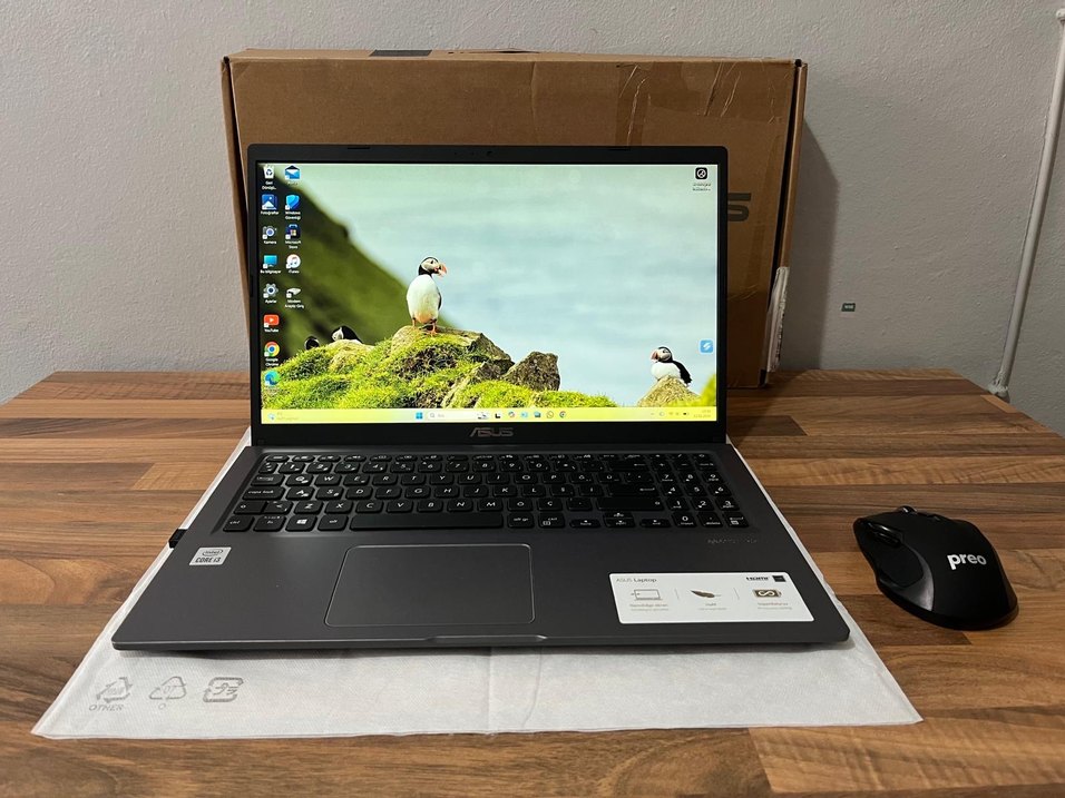 Gri Asus Laptop ve Preo Kablosuz Mouse - Görsel 4