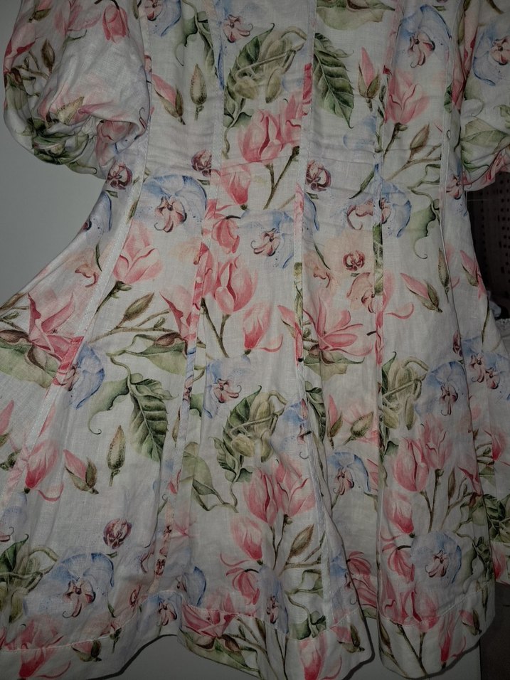 Aisa Pembe Çiçekli Mini Elbise - Görsel 2