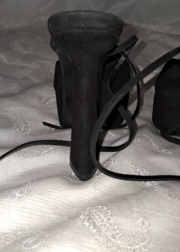 Zara Siyah Süet Platform Topuklu Ayakkabı - Görsel 11