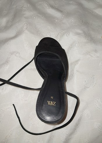 Zara Siyah Süet Platform Topuklu Ayakkabı - Görsel 6