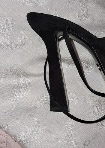 Zara Siyah Süet Platform Topuklu Ayakkabı - Görsel 10