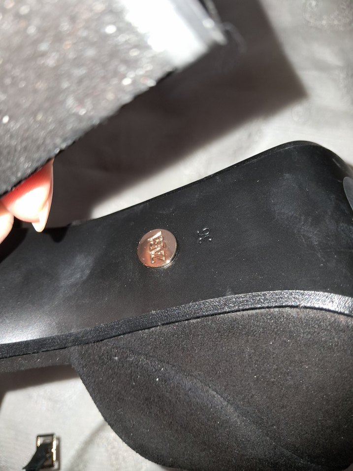 Zara Siyah Süet Platform Topuklu Ayakkabı - Görsel 5