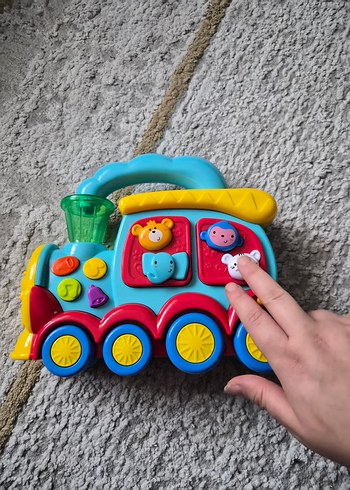 Renkli Hayvan Figürlü İti-Çekli Tren Oyuncağı - Görsel 3