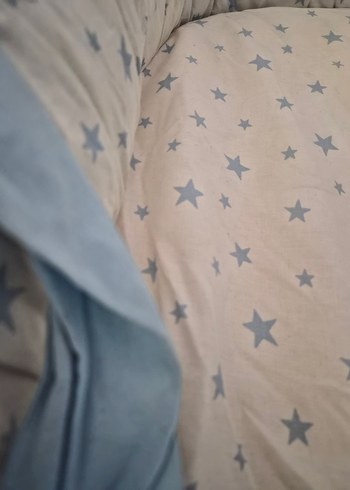 Mavi Yıldız Desenli Bebek Uyku Seti - Görsel 4