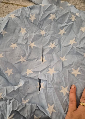 Mavi Yıldız Desenli Bebek Uyku Seti - Görsel 6