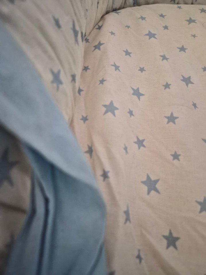 Mavi Yıldız Desenli Bebek Uyku Seti - Görsel 4