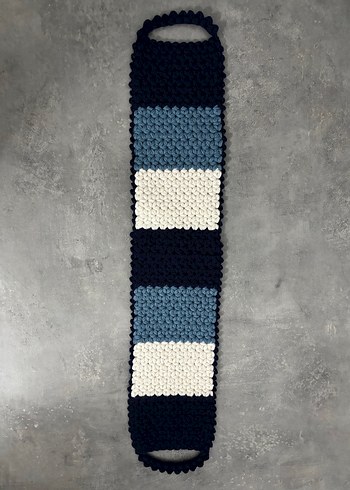 Mavi Gri Örgü banyo lifi - Görsel 2