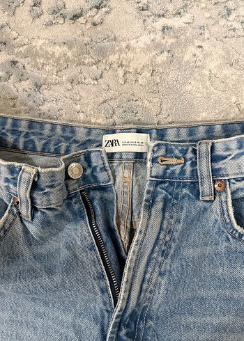 Kadın Gri Mavi Bol Kesim Midi Denim Pantolon - Görsel 2