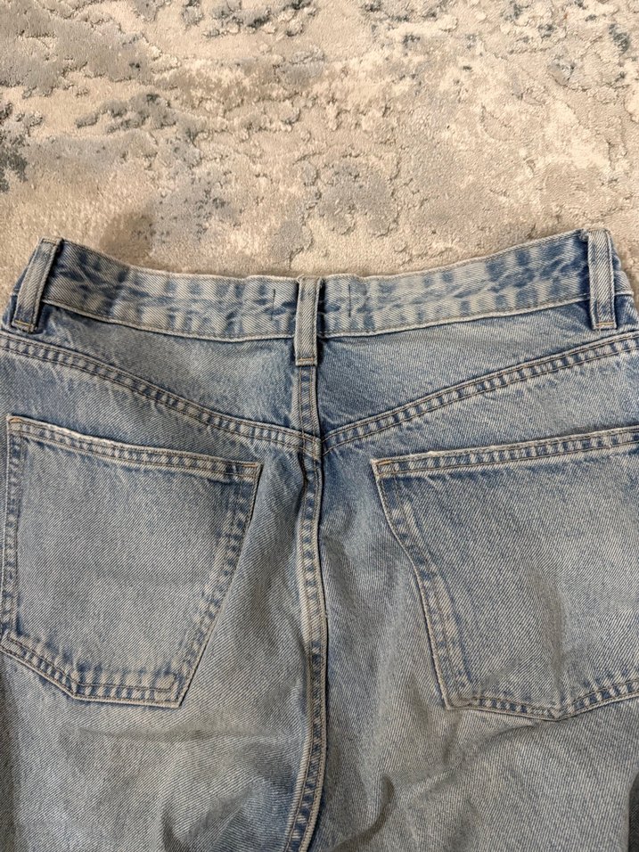 Kadın Gri Mavi Bol Kesim Midi Denim Pantolon - Görsel 3