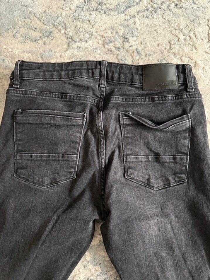 Gri Kadın Denim Dar Kesim Midi Jean - Görsel 2