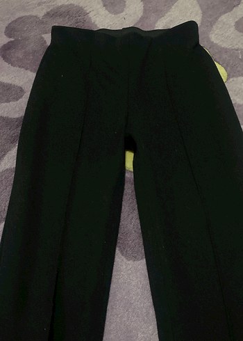 Siyah Kadın Spor Kumaş Pantolon - Görsel 3