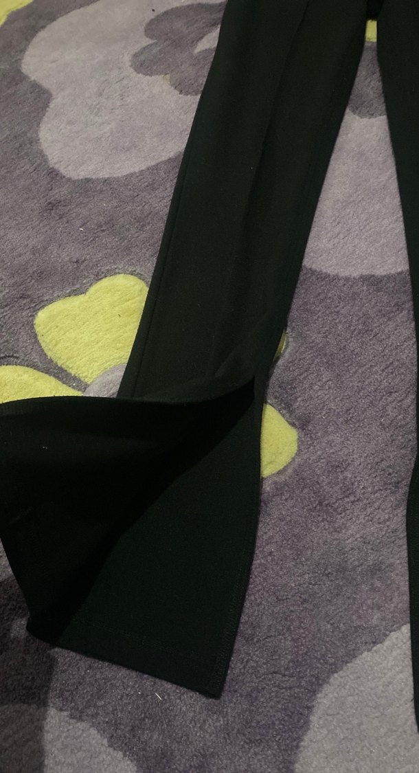 Siyah Kadın Spor Kumaş Pantolon - Görsel 4