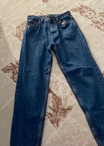 Kadın Mavi Bol Kesim Kot Pantolon - Görsel 2