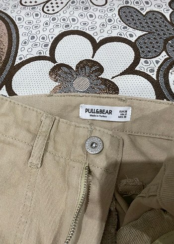 Bej Rahat Kesim Kadın Midi Boy Kot Pantolon - Görsel 5