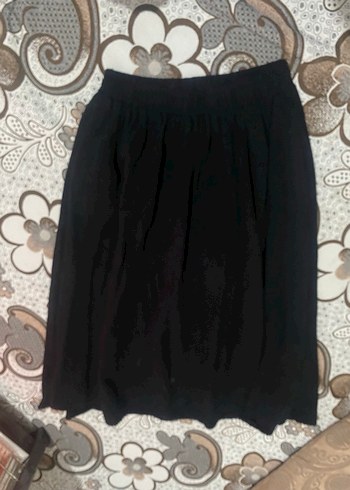 Kadın Siyah Midi Etek Rahat Kesim - Görsel 5