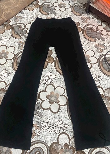 Bej Kadın Triko İspanyol Paça Pantolon - Görsel 4